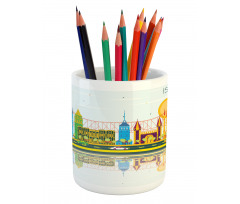 Cultural Landmarks Pencil Pen Holder