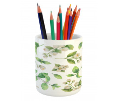 Springtime Floral Buds Pencil Pen Holder