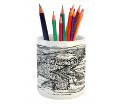 Mythical Yeti Creature Pencil Pen Holder