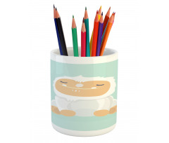 Graphic Happy Yeti Pencil Pen Holder