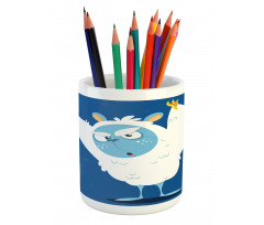 Wild Scary Yeti Costume Pencil Pen Holder