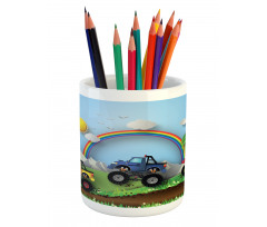 Skid Trail Race Pencil Pen Holder