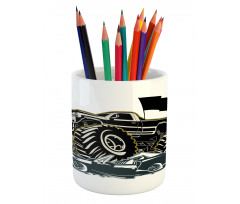 Rubber Tyre Car Pencil Pen Holder