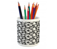 Engraving Style Figs Pencil Pen Holder