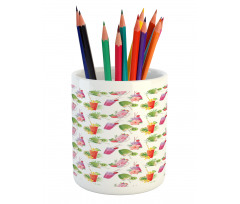 Watercolor Fresh Smoothie Pencil Pen Holder