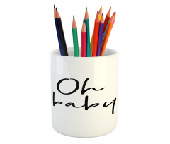 Modern Brush Message Pencil Pen Holder