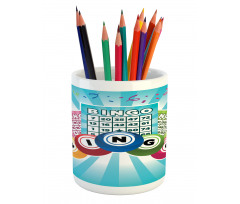 Colorful Cards Balls Pencil Pen Holder