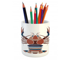 Abstract Crayfish Print Pencil Pen Holder