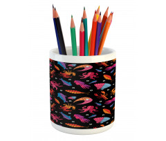 Wildlife Creatures Pencil Pen Holder