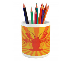 Aquatic Animal Lines Pencil Pen Holder