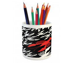 Silhouette Ocean Fauna Pencil Pen Holder