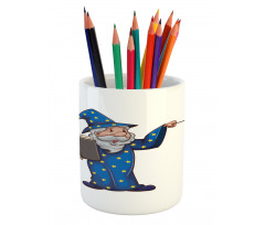 Sorcerer Man Book Spell Pencil Pen Holder