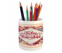 Feliz Navidad Christmas Pencil Pen Holder