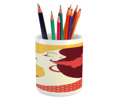 Retro Flamenco Woman Pencil Pen Holder