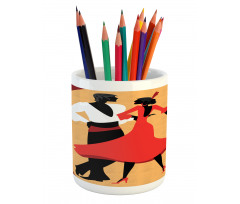 Dancers in Folk Dresses Pencil Pen Holder