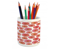 Pink Bloom Field Flourish Pencil Pen Holder