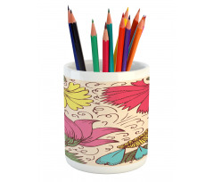 Old Fashioned Artwork Pencil Pen Holder