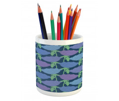 Tree Peony Stem Leaves Pencil Pen Holder