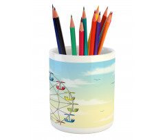 Colorful Cars Sky Pencil Pen Holder