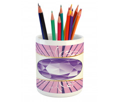 Flourish Gemstone Theme Pencil Pen Holder