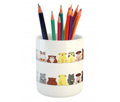 Simplistic Dog Animal Pencil Pen Holder