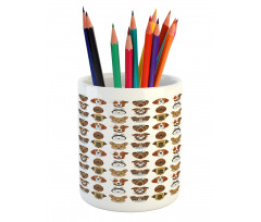 Comical Dog Caricature Design Pencil Pen Holder