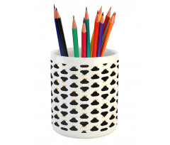 Abstract Silhouette Pattern Pencil Pen Holder