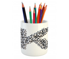 Soccer Alphabet Design Pencil Pen Holder