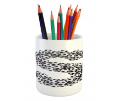 Hexagon Pattern Balls Pencil Pen Holder