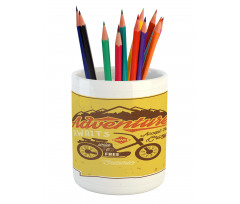 Retro Poster Words Pencil Pen Holder