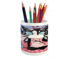 Fairy Girl with Wings Pencil Pen Holder