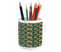 Flower Growth Leaves Pencil Pen Holder