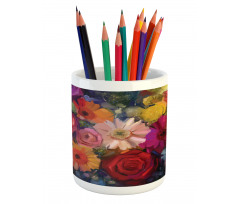 Paintbrush Blossoms Pencil Pen Holder