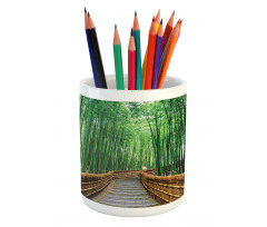 Tropical Exotic Scenery Pencil Pen Holder