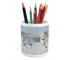 Purebred Horses Wild Pencil Pen Holder