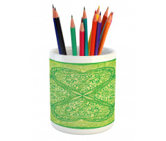 Traditional Heart Motif Pencil Pen Holder