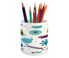 Colorful Monster Design Virus Pencil Pen Holder