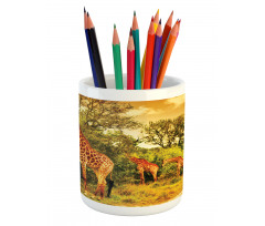 Safari Animals Pencil Pen Holder