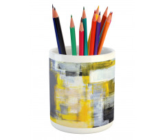 Abstract Painting Pencil Pen Holder