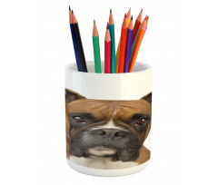 Purebred Dog Front View Pencil Pen Holder