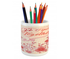 22 Years Together Birds Pencil Pen Holder