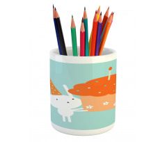 Birthday Bunny Giant Cupcake Pencil Pen Holder