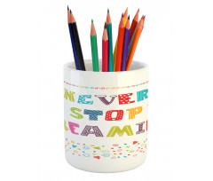 Assortment of Childish Motifs Pencil Pen Holder