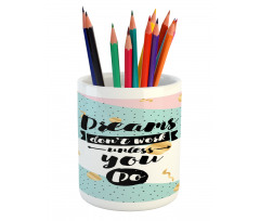 Words Abstract Hipster Retro Pencil Pen Holder