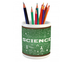 Science Word on Chalkboard Pencil Pen Holder