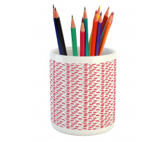 Simplistic Red Berry Pattern Pencil Pen Holder