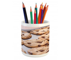 Chocolate Snacks on a Tray Pencil Pen Holder