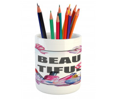 Text in Frame Pencil Pen Holder
