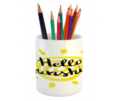 Spiral Sun Motif Pencil Pen Holder