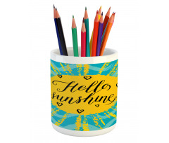 Sun Motif Stripes Pencil Pen Holder